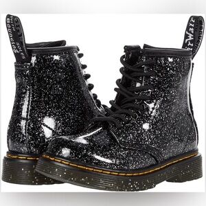 Dr. Martens Kid's 1460 Lace Up Boots Color Black Cosmic Glitter Size US 1